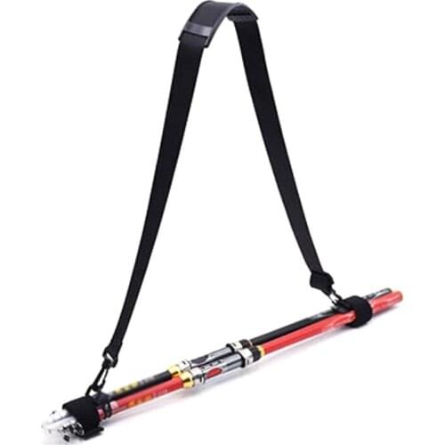 Fishing Rods Tackle Shoulder Strap Belt Adjustable Fishing Rod Pole Carry Strap Sling Band Travel Tackle Shoulder Belt NEW 2021