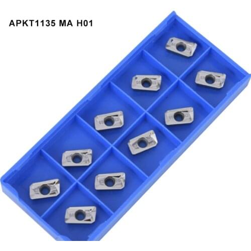 10pcs APKT1135 MA Aluminum Carbide Inserts Milling for Face Mill BAP 300R Milling Cutter Aluminum Copper Tool