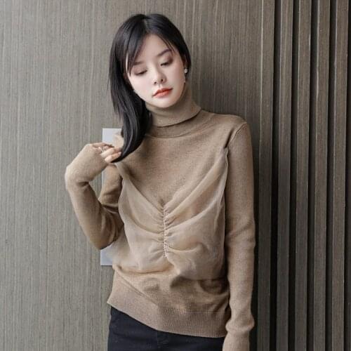 Women Autumn & Winter Fashion Soft Slim Turtleneck Sweater Ladies Sweater Slim Knitted Sweater Free Shipping