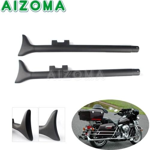 1.75 Inch Motorcycle Cafe Racer Rear Dual Exhaust Muffler Pipes For Harley Touring Street Glide Road Kind Road Glide 1995-2016
