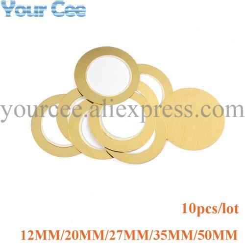 10pcs Piezo Elements Buzzer Sounder Sensor Trigger Drum Disc Copper Piezo Speaker 12MM 20MM 27MM 35MM 50MM Piezoelectric