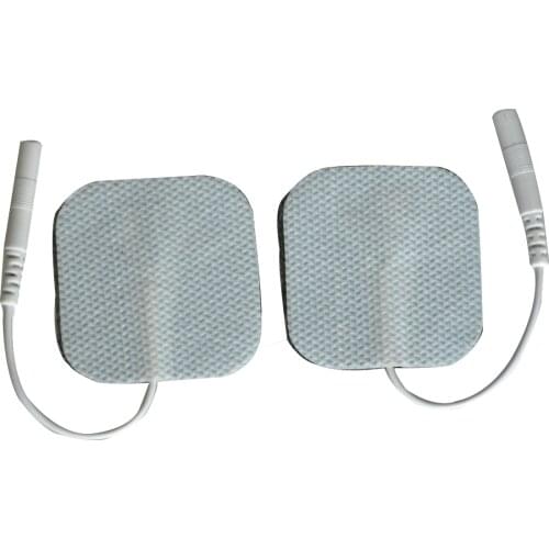 100Pairs/Lot Tens Replacement Electrotherapy Reusale Self-adhesive Electrode Pads For Physiotherapy Massager 4x4cm 2.0mm Plug