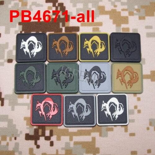 2 pieces MGS Ghost FOX Morale tactics 3D PVC Patch
