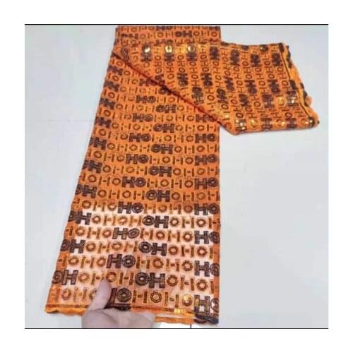 2021 Hot Sale Nigeria French Tulle Mesh Lace Fabric High Quality Sequins African Lace Fabric For Bridal Wedding Materials 5Yards