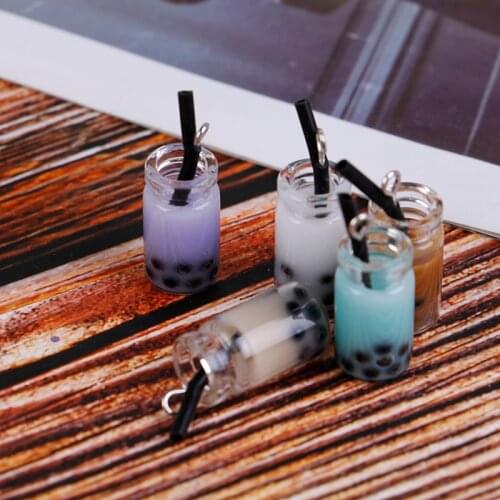5 Pcs/lot Dollhouse Miniature Resin Milk Tea Cup Play DIY Accessories Kitchen Toys