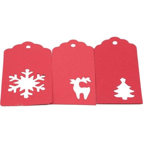 50PCS Multi Style Kraft Paper Tags Handmade DIY Crafts Hang Tag Gift Wrapping Supplies Labels For Christmas Favors