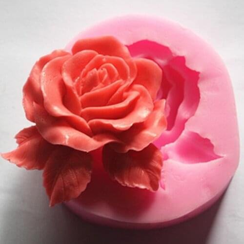 7.8*7.8*4.5CM Rose Flower Soap Mold Handmade Soap Silicone Mould Candle Mould Soap Mould Silicone Soap Mould