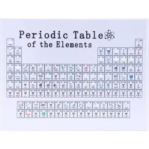 Acrylic Periodic Table Display With Real Elements Kids Teaching School Day Birthday Gifts Chemical Element Display Home Decor