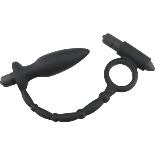 Anal Vibrator Sex Toy For Men Anal Penis Ring Vibrators Prostate Massage Smooth Plugs Sex Toys For Couple Double Vibration