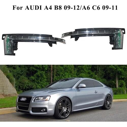 Car Side Rearview Mirror LED Turn Signal Lights Reversing Indicator Lamp for AUDI A4 B8 09-12 /A6 C6 09-11 Turn Signal Blinker