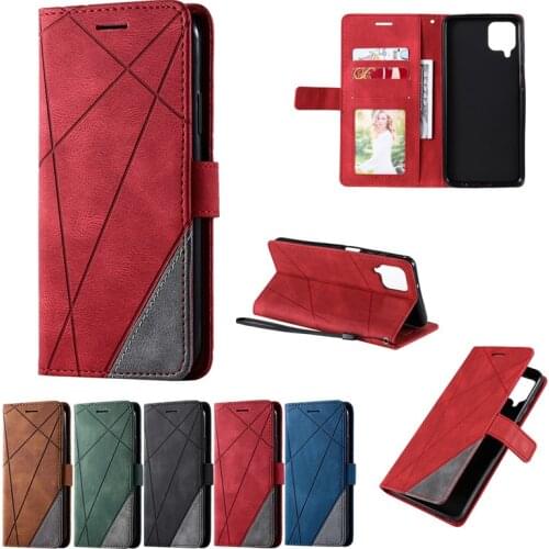 Skin Feel Wallet Card Case For Samsung Galaxy A12 A02 A02S A22 A32 A42 A52 A72 A82 Leather Phone Cover Coque A21S A41 A51 A71
