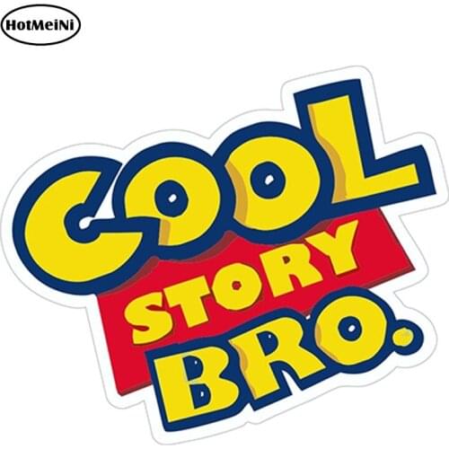 HotMeiNi 12cm x 8.7cm COOL STORY BRO Decal Funny Parody Design for Rat Look Vinyl Car Styling 3D Car Sticker Decoration