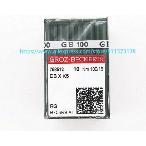 100 Pcs Genuine Germany Groz Beckert Embroidery Needle RG DB X K5 Nm 100/16 For Tajima Barudan SWF China Embroidery Machine