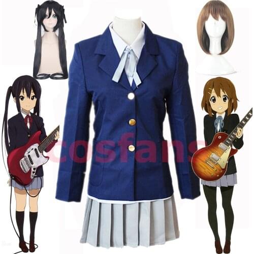 K-ON ! K-ON !Cosplay Hirasawa Yui Girl School Uniforms Halloween party Costumes Hirasawa Yui Rozen Maiden Souseiseki Cosplay Wig