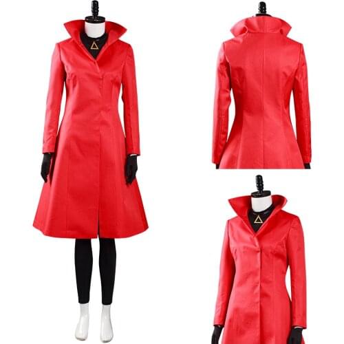 Anime Carmen Sandiego-Carmen Cosplay Costume Uniform Hat Full Set Red Outfits Halloween Carnival Suit