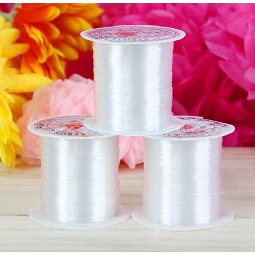 Hot Sale 60 meters/roll 0.2mm Transparent Inelastic Fishing Line Diy Jewelry Accessories Handmade Beaded Bracelet Crystal Lines