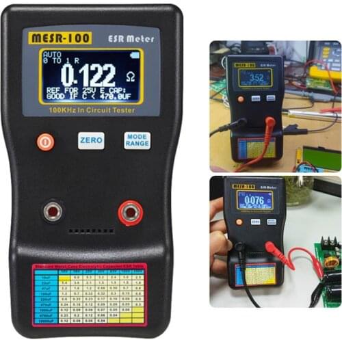 MESR-100 Capacitor Tester ESR Capacitance Meter Ohm Meter Professional Measuring Capacitance Resistance Circuit Tester