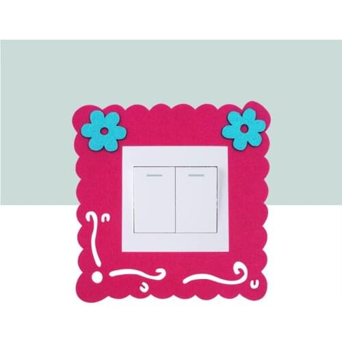 Cute Cartoon Felt Hollow Switch Sticker Creative Home Decoration Cartoon Wall Sticker Felt Hollow Switch Socket Wall Stickers