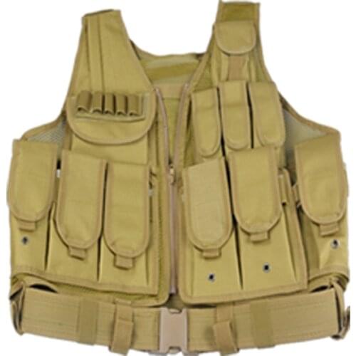 Multi-function Camo Tactical Protective Vest 900D Oxford Outdoor Hunting Protective Adjustable Vest Military Army Molle Vest