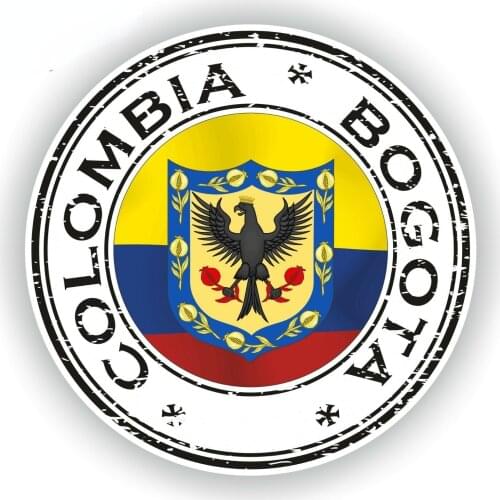 Colombia Bogota Stamp Seal Sticker Decal for Car Laptop Tablet Fridge Door Decals Guitar Window Stickers Waterproof Accessories