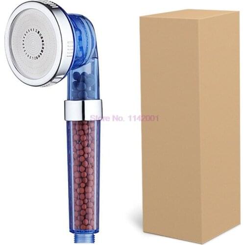 50pcs Adjustable Jetting Shower Head Bathroom High Pressure Water Handheld Saving Filter Shower Heads with box