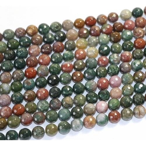 Natural Indian Agat Carnelian Stone Onyx 10mm Faceted Round Loose Beads Charms New Fashion Diy Jewelry Findings 15inch A08-3