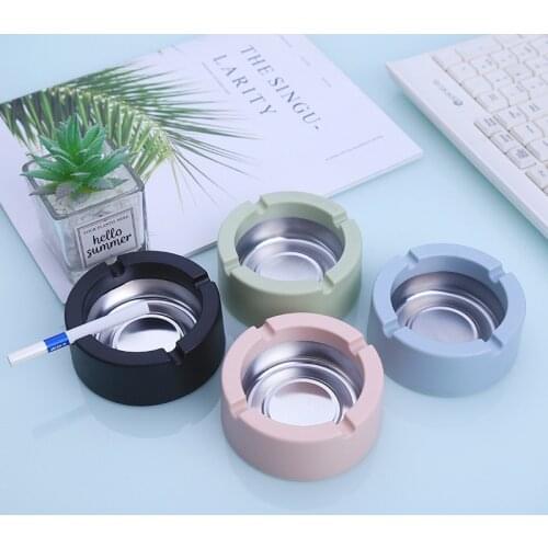 New Creative Ashtray Home Personality Office Living Room Bedroom For Smoking Cigarette Cigar Portable Ashtray Holder Gadgets