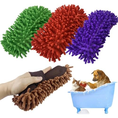 New Towel Pet Dog Bathing Tool Soft Coral Pet Towel Cleaning Sponge Cat Dog Bath Brush Absorbent Sponge Towels For Pet Supplies