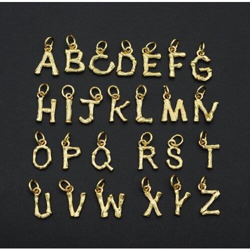 New 15x10mm 100% CZ DIY Jewelry Alphabet A-Z Charm Pendant Wholesale Top Quality Bracelet Making Jewellery Accessories