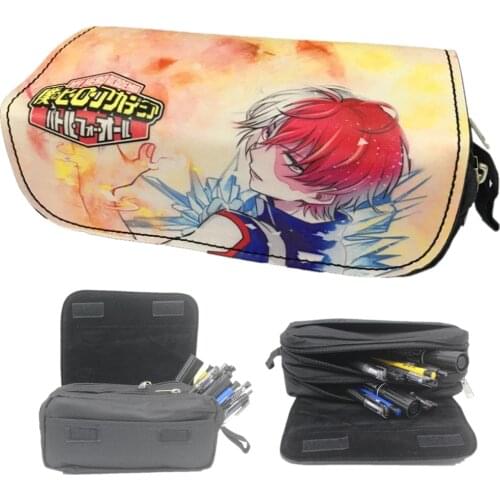 New Design My Boku No Hero Academia Cartoon Pencil Bag Student Pencil Case Cosmetic Case Women Handbags makeup bags