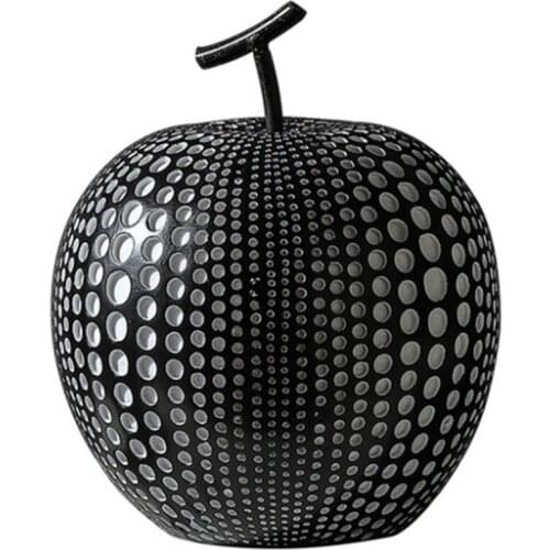 Resin Sculpture,Modern Nordic Abstract Apple Statue Doll Ornaments Art Figurines Fruit Statues for Home Desk