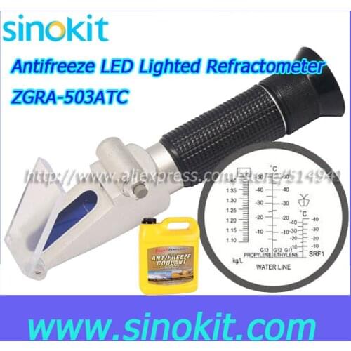 Propylene Glycol Built-in LED Light Refractometer ZGRA-503ATC