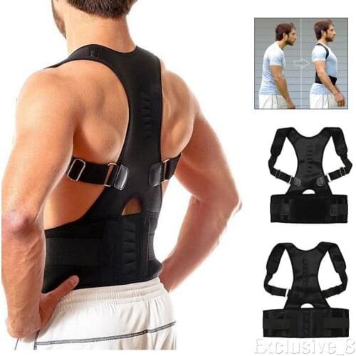 Hot Sale Adjustable Posture Support Brace Magnet Therapy Straps Back Neck Corrector Spine Support Brace