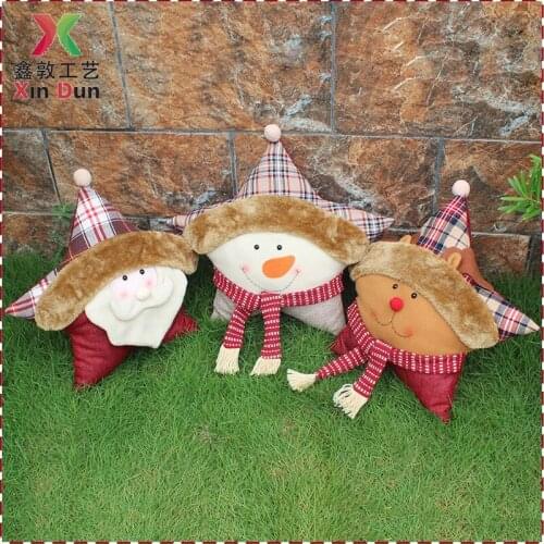Christmas doll pillow Christmas presents Christmas articles window display Santa Claus snowman