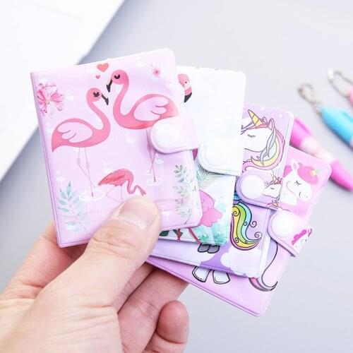 1 Set Cute Unicorn Flamingo Memo Pad + Ball Pen Sticky Notes Memo Notepad Notebooks Gift Kawaii Stationery