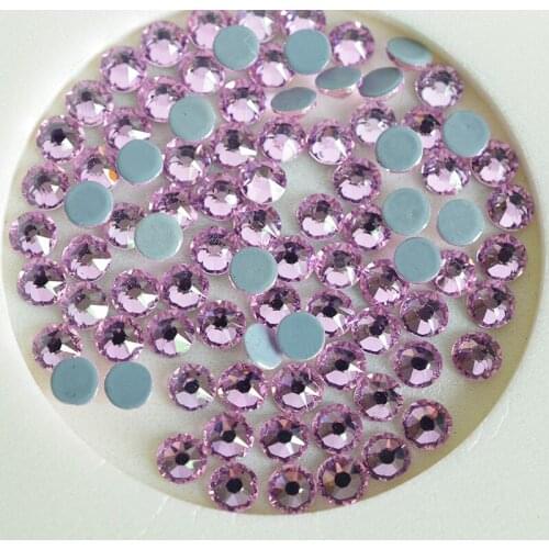 16 Cut Iron On Crystal Rhinestones Similar SWA Strass Light Rose hot back SS16 SS20 Pink Hotfix Rhinestones DIY Wedding Dress