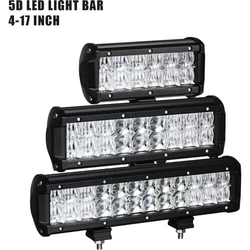 5D LED Bar 4 - 17 inch LED Light Bar LED Work Light for Offroad Truck Spot Flood Combo 4x4 4WD ATV SUV 12V 24V