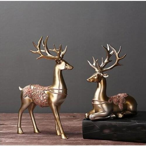Couple deer ornaments a deer have your wedding gift creative home living room TV decoration accessories for living room