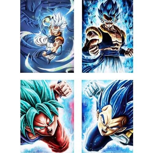 High Quality Anime Cartoon Dragon Ball Poster Goku Canvas Painting Mural Living Room Bedroom Home Wall Picture Decoration