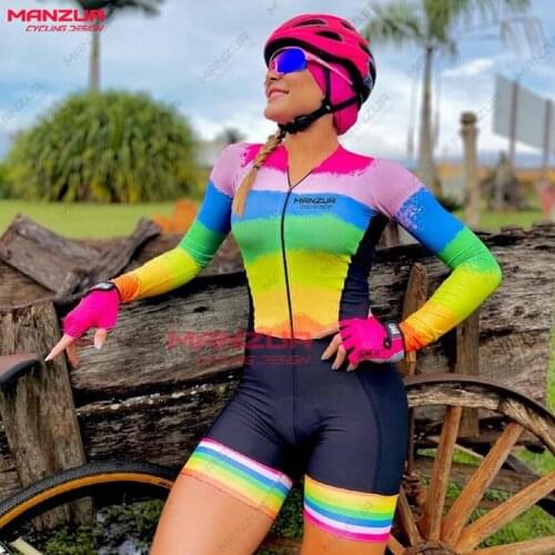 MANZUR cycling jersey female cycling clothing sport set women Bicycle shorts suit tights jumpsuit casual women dresses Complete