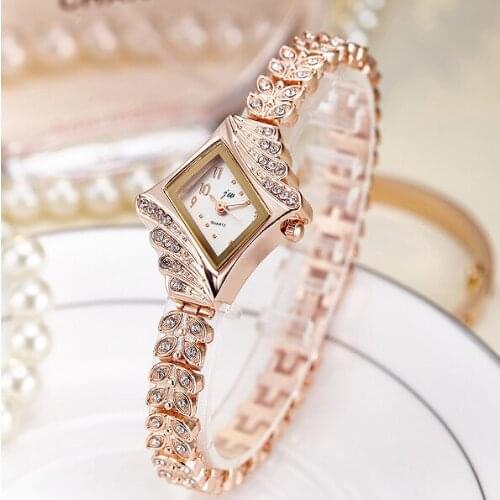 Bracelet Watches Women Ladies Rhinestone Dress Quartz Wrist Watches