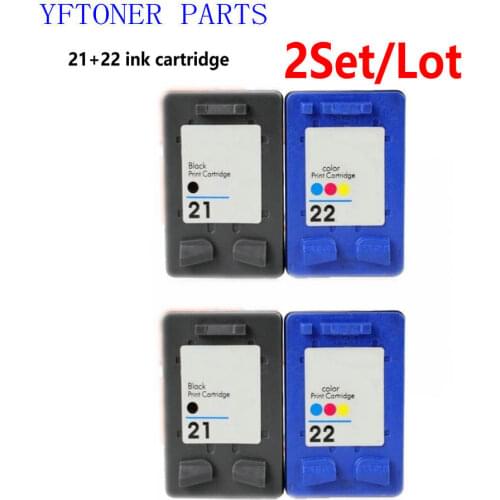 2 Set YFTONER C9351A C9352A HP21 HP22 ink cartridge for hp 21 22 F2180 F2280 3920 D1460 F2235 2180 2280 Printer