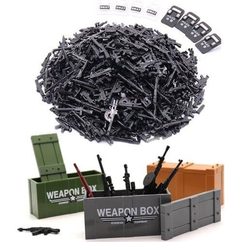 220g Military Series Blocks Weapons Guns Pack Parts WW2 Soldiers City SWAT Accessories MOC Building Bricks DIY Kids Toys