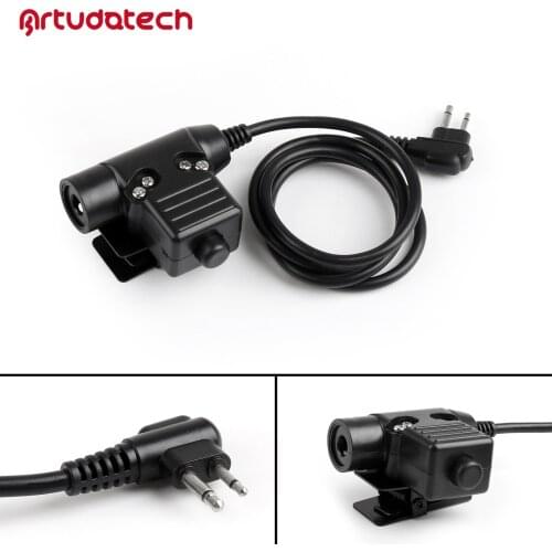 Artudatech 1Pcs 2Pin Z Tactical Bowman TCI U94 PTT Headset For Motorola A8 Q5 Q9 Radio