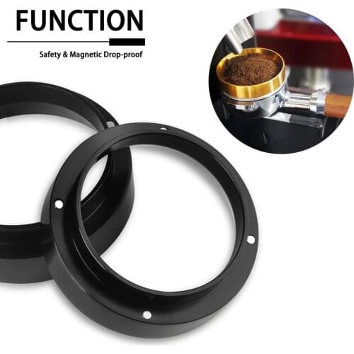 ICafilasEspresso Dosing Funnel Stainless Steel Dosing Ring Precision 51/54/58mm Breville Delonghi Coffee Tool