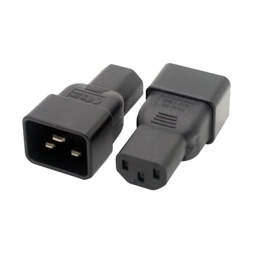 IEC 320 C13 to C20 angled adapter,C13 to C20 AC Plug convert adapter,IEC PLUG Converter Adapter