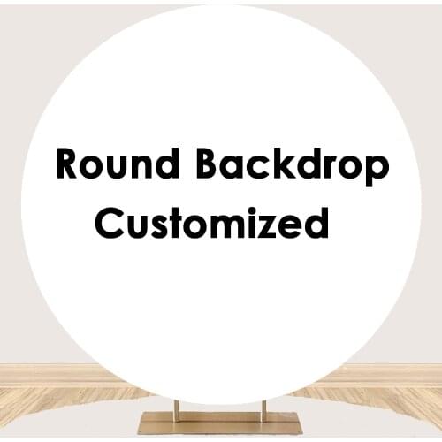 Round Customize Background Birthday Party Photocall Backdrop Wedding Props Circle Arch Stand Decoration Photo Studio