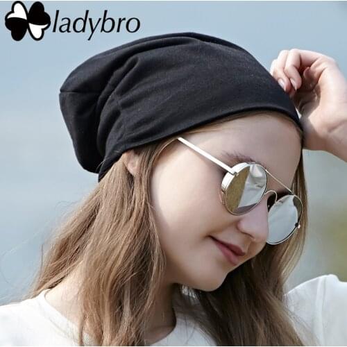 Ladybro Spring Autumn Men Beanies For Women Hat Casual Female Male Thin Bonnet Cap Unisex Lady Solid Hat Skullies & Beanies
