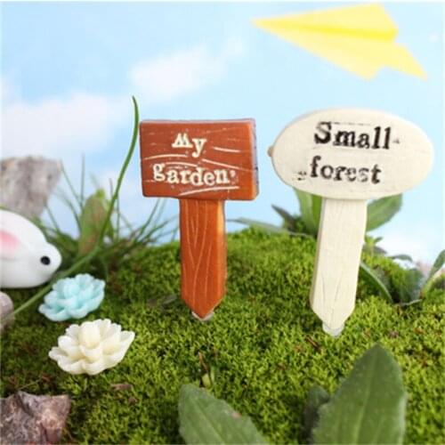 Outdoor Signboard Fairy Garden Miniatures Moss Terrarium Decor Bonsai Figurines