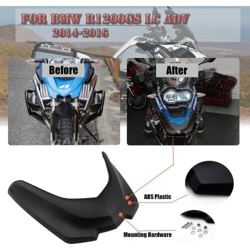 Front Beak Fender For 14-16 BMW R1200GS GS1200A LC ADV Adventure Headlight Bottom Fairing Bracket Extension 2013 2014 2015 2016